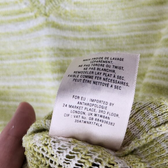 Anthropologie Moth V-Neck Loose Knit Back Raglan Sleeve Sweater sz S - Picture 11 of 11